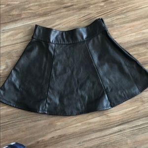 Black pleather skirt